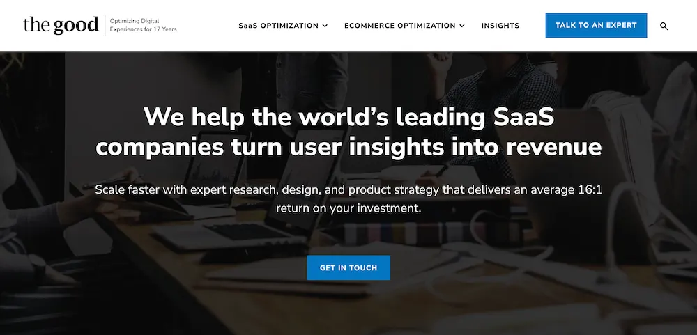 The Good homepage