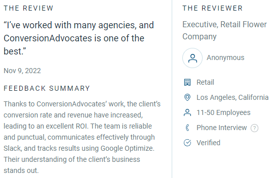 Conversion Advocates Reviews