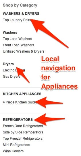 Home Depot Navigation