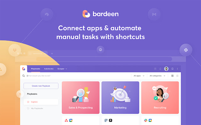 Bardeen automate extension