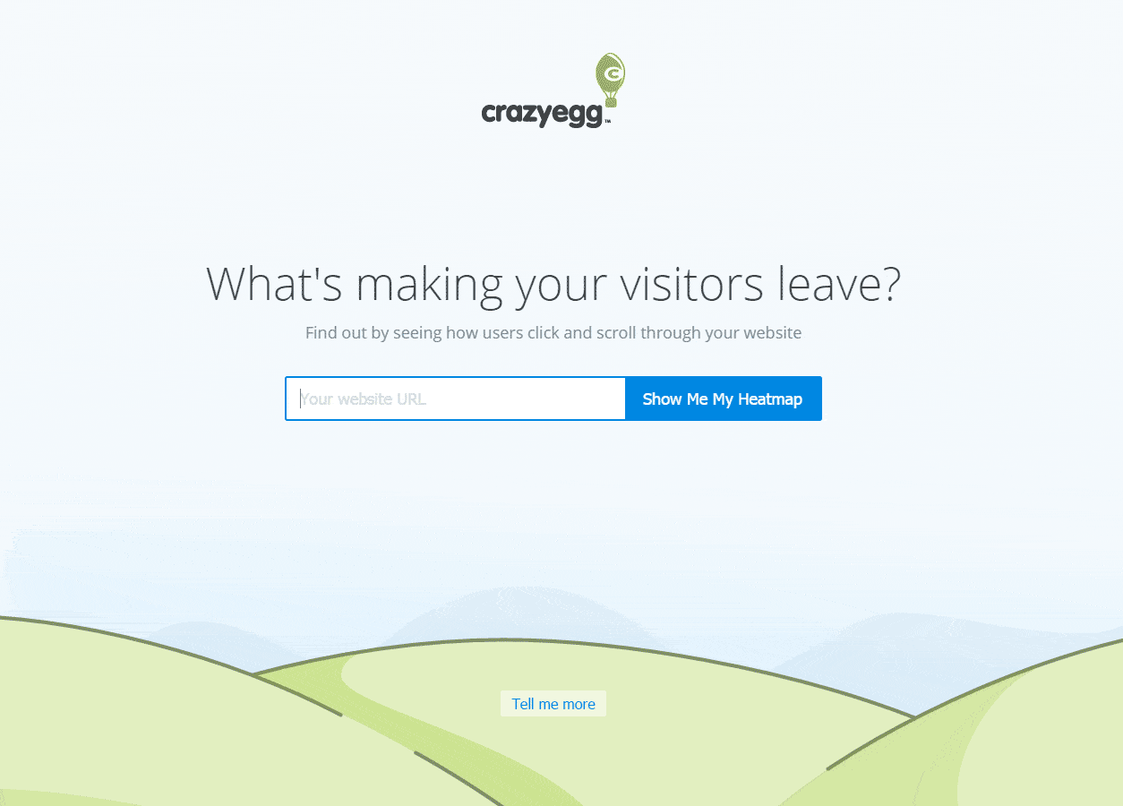 crazyegg homepage