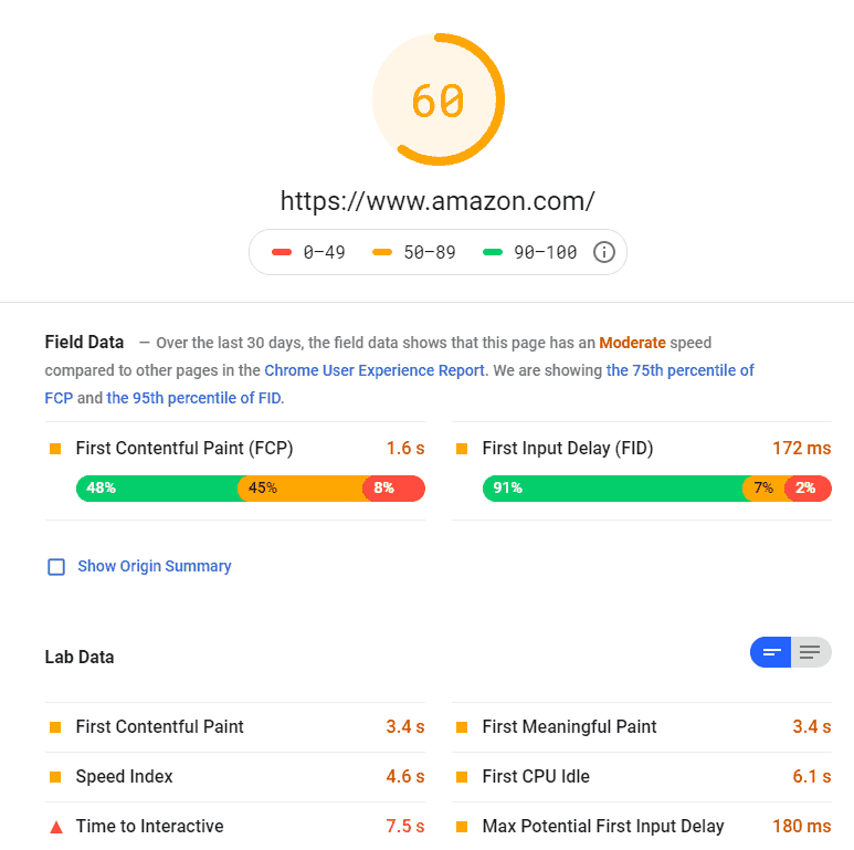 Google Page Speed Insights 