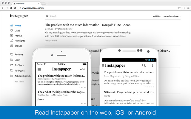 Instapaper extension