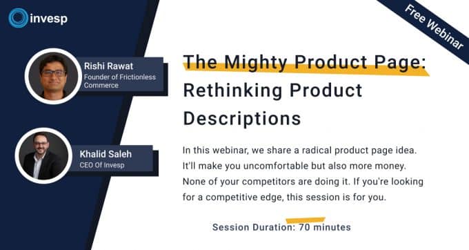 a webinar image featuring Invesp ceo Khalid Saleh having a discussion on how to design a content engine