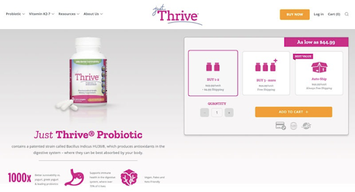 Just Thrive Winning Variation - Invesp