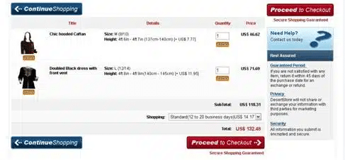 cart page new design