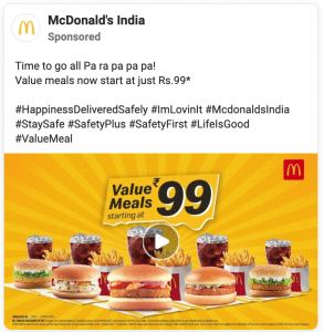 McDonald Meta ad for India