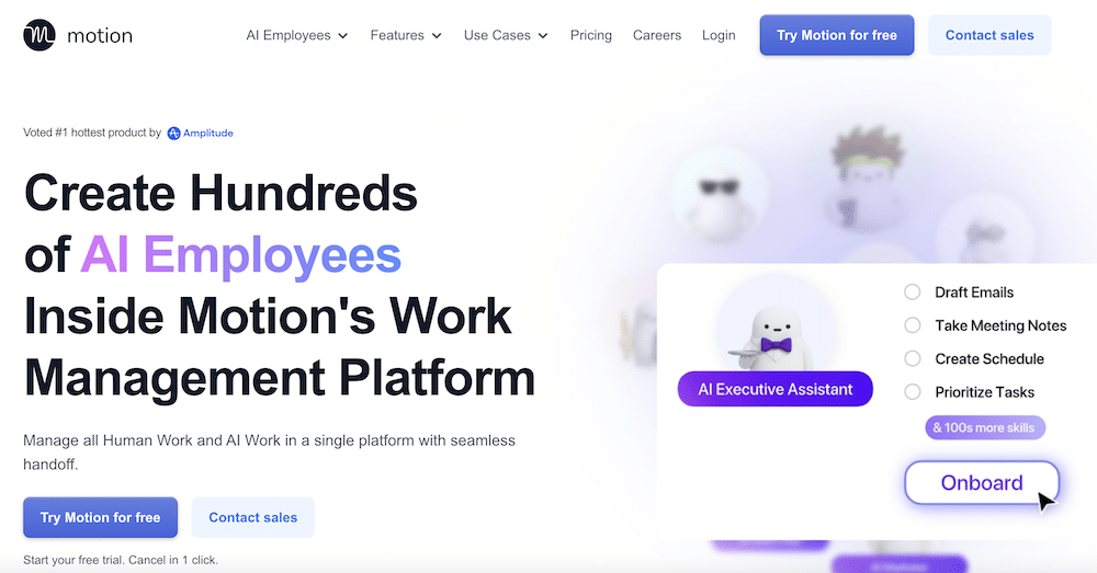 Motion value proposition example 