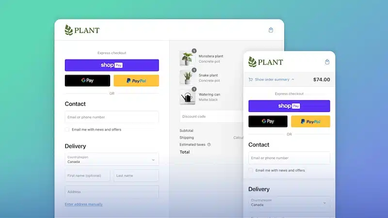 Shopify one-page checkout option