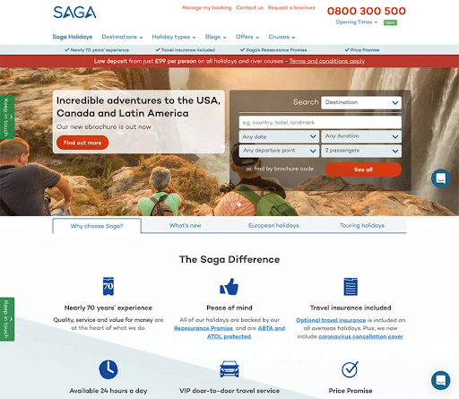 Saga Holidays for folks over 50 years