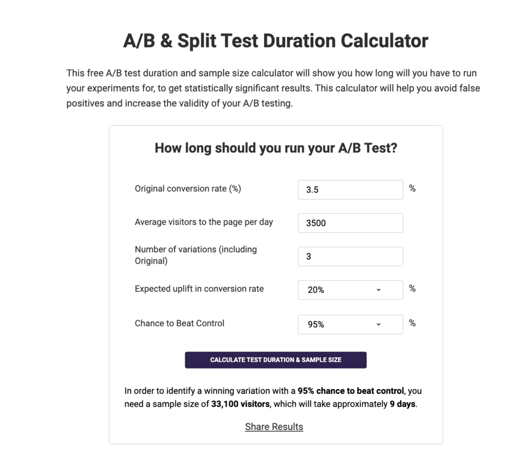 A/B Testing Statistics Made Simple - Invesp