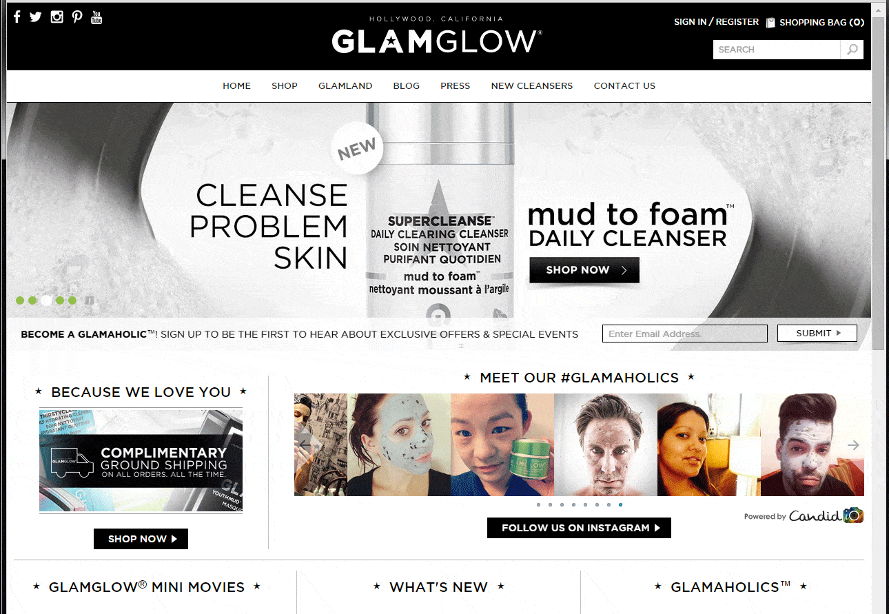 cosmetics homepage