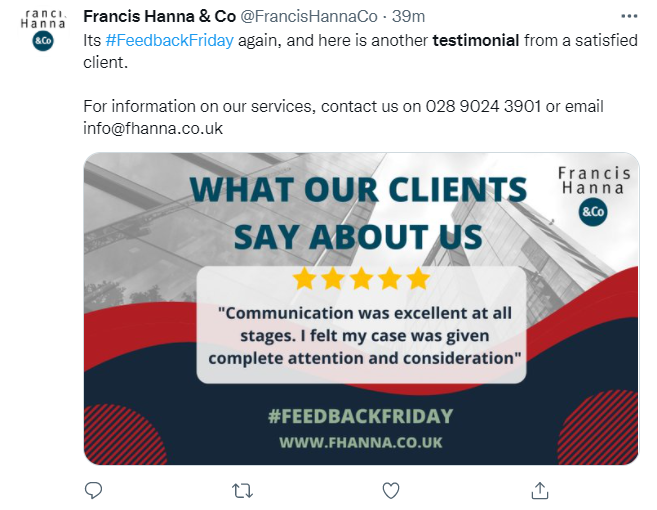 Testimonial example - Invesp