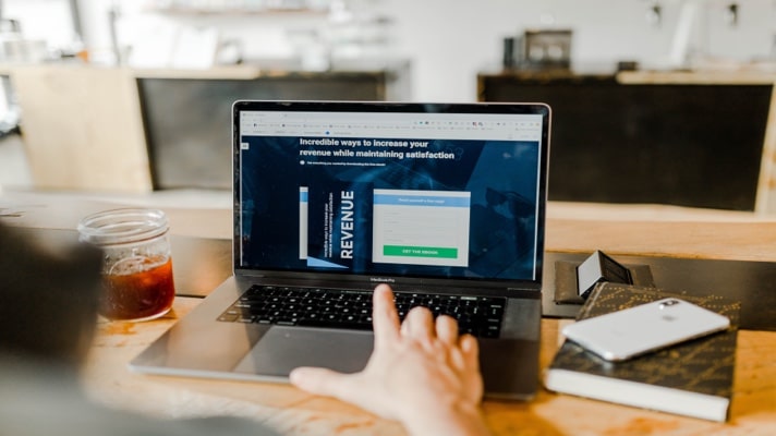 the laptop screen of a conversion optimization specialist showing an optimized product page