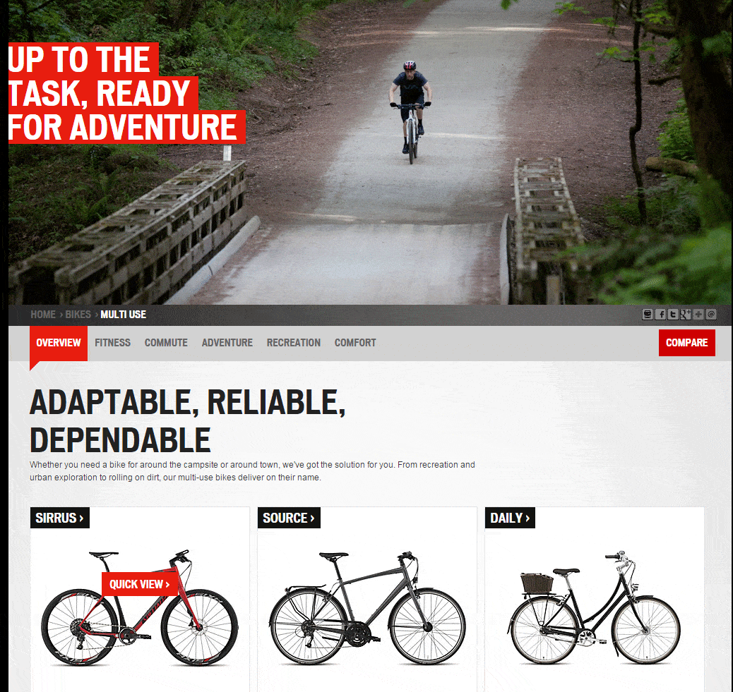 cycle manufacturer product page