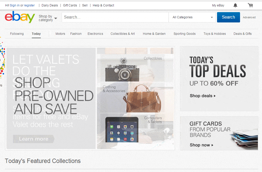ebay homepage screencap
