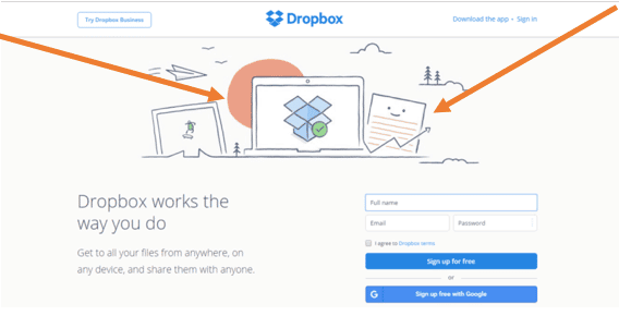 A/B testing example dropbox