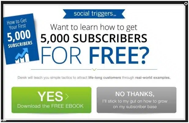 Pop-up example 