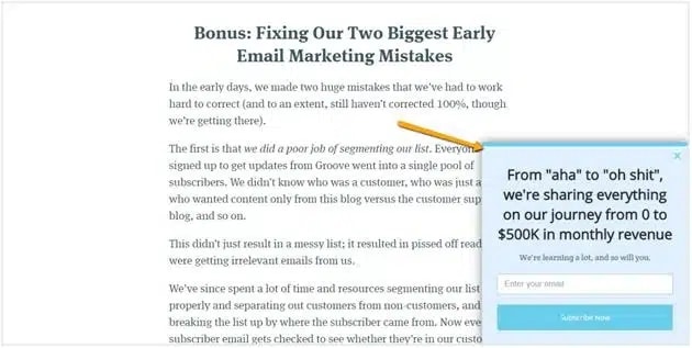 Best pop up examples 