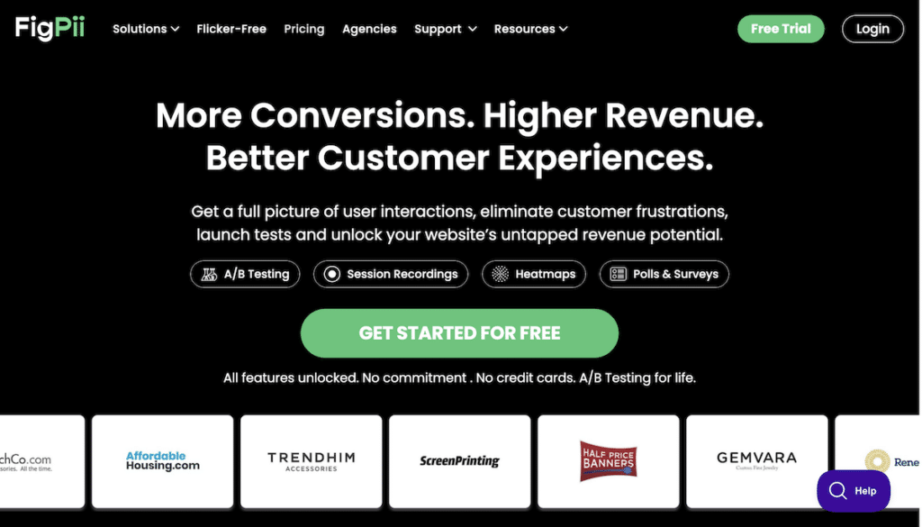 Website redesign example