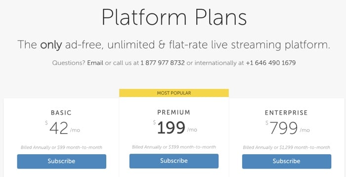 live stream plans