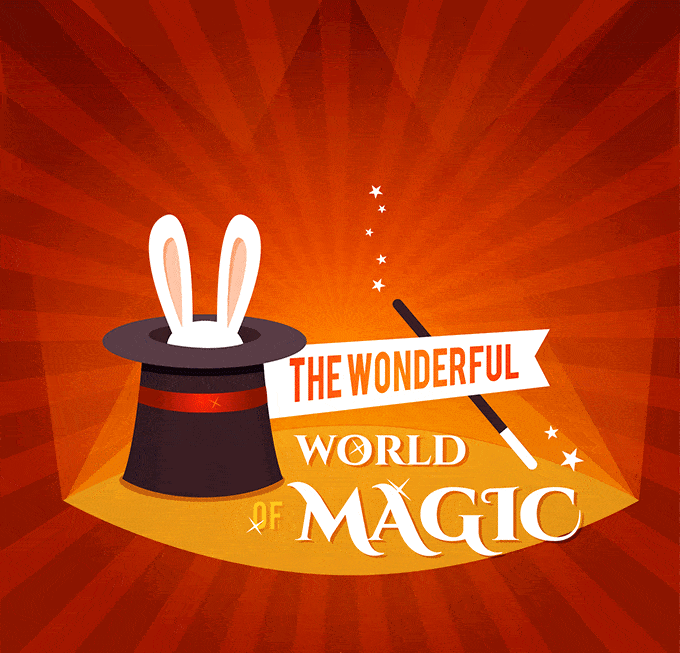 an image of a magic hat and a bunny in the hat representing there’s a magic to habit.