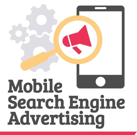 an infographic on mobile search engine advertising, statistics and trends.