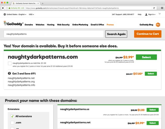 naughty dark patterns 1 - Invesp