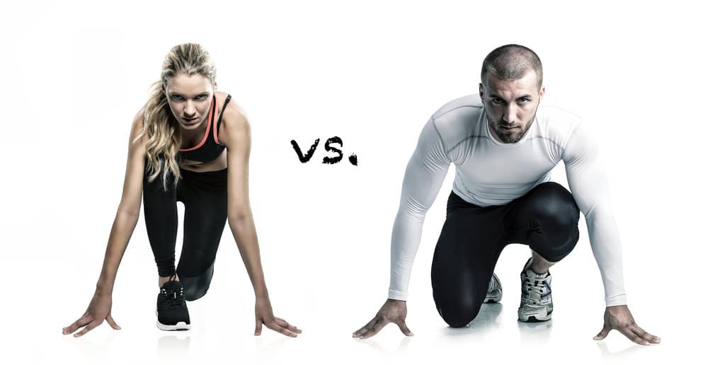 an image of a male and female athlete on a track, depicting user usability testing and A/B testing.