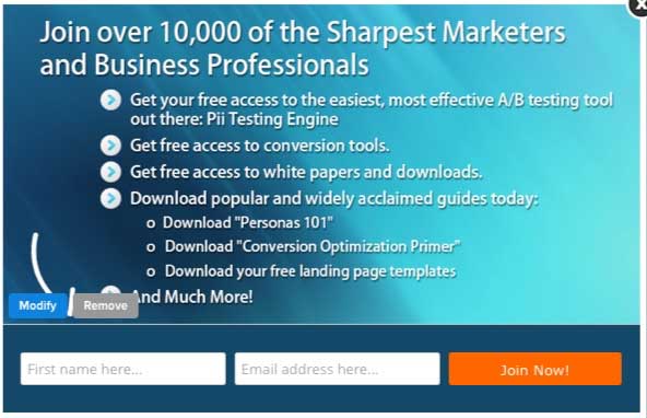 optin1 - Invesp email popup