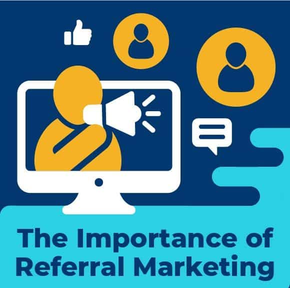 an infographic on the importance of referral marketing, statistics and trend.