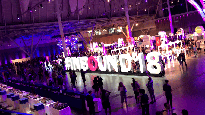 a picture of Invespcro co-founder Ayat Shukairy as a speaker and attendee at INBOUND