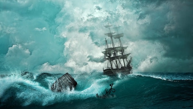 an image of broken and ships drowned in a turbulent sea depicting how in today’s worl, average cro practitioners wont survive.