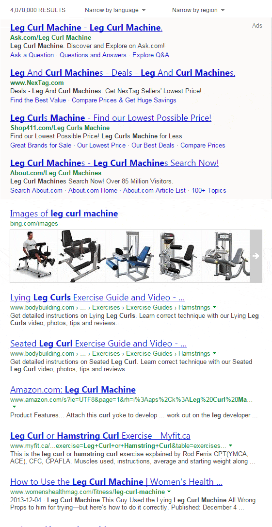 Google search results page