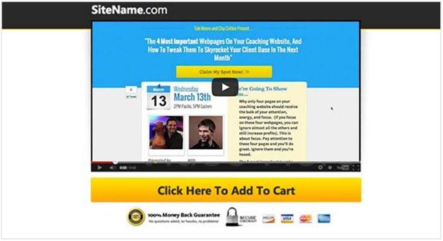 Video landing page